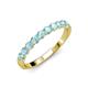 4 - Clara 3.00 mm Aquamarine 10 Stone Wedding Band 