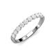 4 - Clara 3.00 mm White Sapphire 10 Stone Wedding Band 