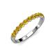 4 - Clara 3.00 mm Citrine 10 Stone Wedding Band 
