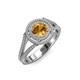 4 - Elle Citrine and Diamond Double Halo Engagement Ring 