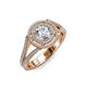4 - Elle Diamond Double Halo Engagement Ring 
