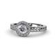 1 - Meir Diamond Halo Engagement Ring 