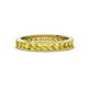 1 - Celina 2.40 mm Round Yellow Sapphire Eternity Band 
