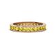 1 - Celina 2.40 mm Round Yellow Sapphire Eternity Band 