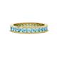 1 - Celina 2.40 mm Round Blue Topaz Eternity Band 