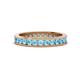 1 - Celina 2.40 mm Round Blue Topaz Eternity Band 