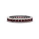1 - Celina 2.40 mm Round Red Garnet Eternity Band 