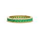 1 - Celina 2.40 mm Round Emerald Eternity Band 