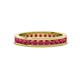 1 - Celina 2.40 mm Round Ruby Eternity Band 