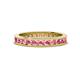 1 - Celina 2.40 mm Round Pink Tourmaline Eternity Band 