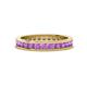 1 - Celina 2.40 mm Round Amethyst Eternity Band 