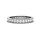 1 - Celina 2.40 mm Round White Sapphire Eternity Band 