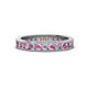 1 - Celina 2.40 mm Round Pink Sapphire and Diamond Eternity Band 