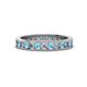 1 - Celina 2.40 mm Round Blue Topaz and Diamond Eternity Band 