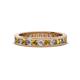 1 - Celina 2.40 mm Round Citrine and Diamond Eternity Band 