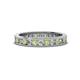 1 - Celina 2.40 mm Round Peridot and Diamond Eternity Band 