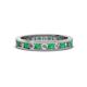 1 - Celina 2.40 mm Round Emerald and Diamond Eternity Band 
