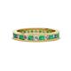 1 - Celina 2.40 mm Round Emerald and Diamond Eternity Band 