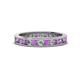 1 - Celina 2.40 mm Round Amethyst and Diamond Eternity Band 