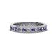 1 - Celina 2.40 mm Round Iolite and Diamond Eternity Band 