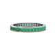 1 - Celina 2.00 mm Round Emerald Eternity Band 