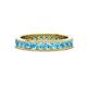 1 - Celina 2.70 mm Round Blue Topaz Eternity Band 