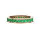 1 - Celina 2.70 mm Round Emerald Eternity Band 