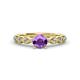 1 - Amaira Amethyst and Diamond Engagement Ring 