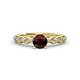 1 - Amaira Red Garnet and Diamond Engagement Ring 