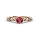 1 - Amaira Rhodolite Garnet and Diamond Engagement Ring 