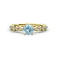 1 - Amaira Aquamarine and Diamond Engagement Ring 