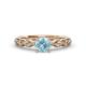 1 - Amaira Aquamarine and Diamond Engagement Ring 