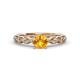 1 - Amaira Citrine and Diamond Engagement Ring 