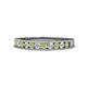 1 - Kathiryn 2.00 mm Peridot and Diamond 11 Stone Wedding Band 