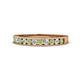 1 - Kathiryn 2.00 mm Peridot and Diamond 11 Stone Wedding Band 