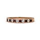 1 - Kathiryn 2.00 mm Red Garnet and Diamond 11 Stone Wedding Band 