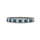 1 - Kathiryn 2.00 mm Blue and White Diamond 11 Stone Wedding Band 
