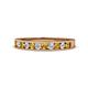 1 - Kathiryn 2.00 mm Citrine and Diamond 11 Stone Wedding Band 