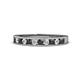 1 - Kathiryn 2.00 mm Black and White Diamond 11 Stone Wedding Band 