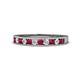 1 - Kathiryn 2.30 mm Ruby and Diamond 11 Stone Wedding Band 
