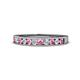 1 - Kathiryn 2.30 mm Pink Sapphire and Diamond 11 Stone Wedding Band 