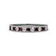 1 - Kathiryn 2.30 mm Red Garnet and Diamond 11 Stone Wedding Band 