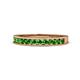 1 - Kathiryn 2.00 mm Green Garnet 11 Stone Wedding Band 