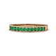 1 - Kathiryn 2.00 mm Emerald 11 Stone Wedding Band 