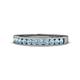 1 - Kathiryn 2.00 mm Aquamarine 11 Stone Wedding Band 