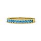 1 - Kathiryn 2.00 mm Blue Topaz 11 Stone Wedding Band 