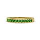 1 - Kathiryn 2.30 mm Green Garnet 11 Stone Wedding Band 