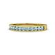 1 - Kathiryn 2.30 mm Aquamarine 11 Stone Wedding Band 
