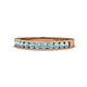 1 - Kathiryn 2.30 mm Aquamarine 11 Stone Wedding Band 