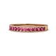 1 - Kathiryn 2.30 mm Pink Tourmaline 11 Stone Wedding Band 